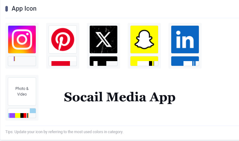 Socail Media Apps icon on FoxData