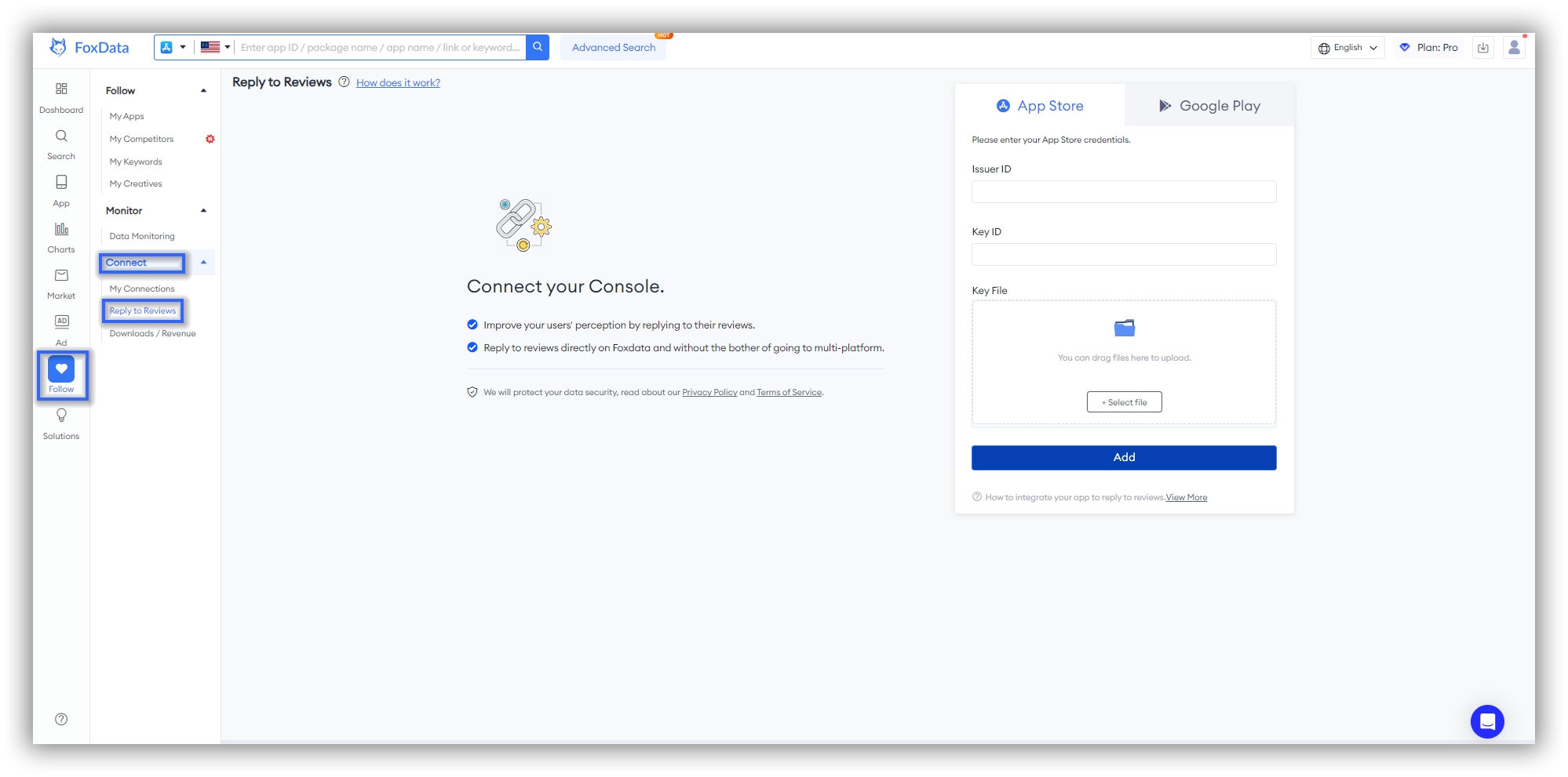 Suivre-Se connecter-Répondre aux avis-FoxData