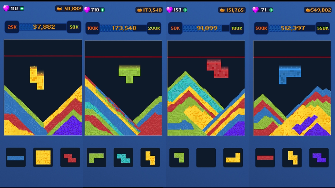 Jeu de puzzle de blocs de sablage