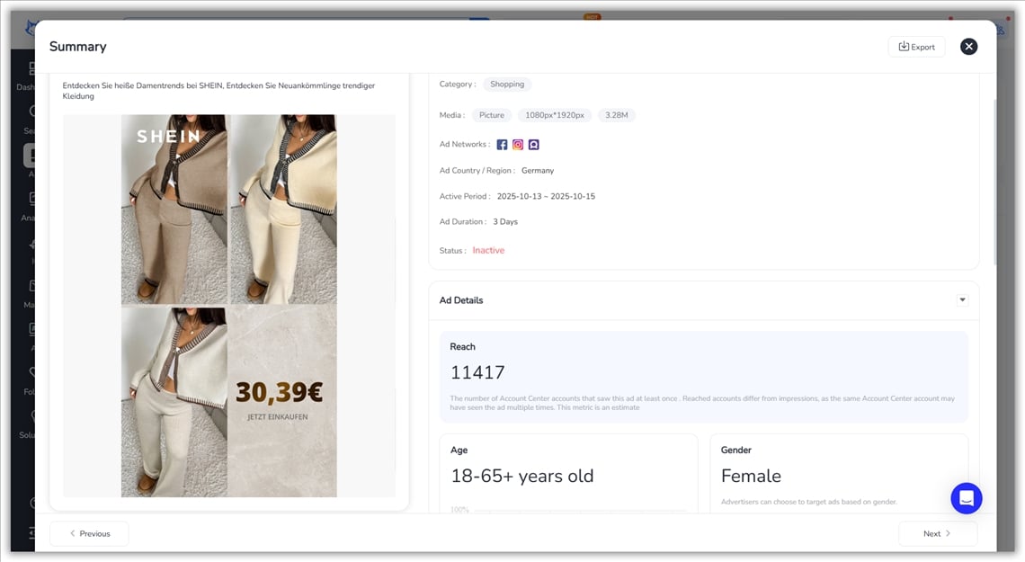 Analyse méta-créative - FoxData