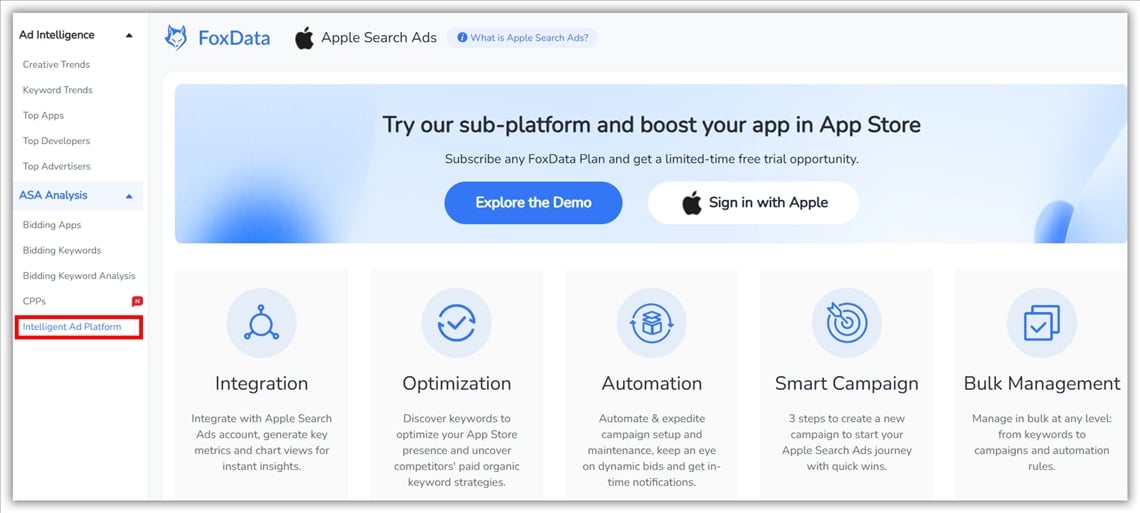 Plateforme publicitaire intelligente - FoxData