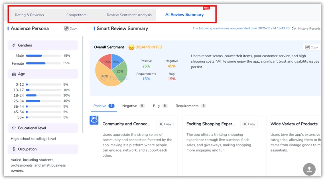 평가 및 리뷰- FoxData