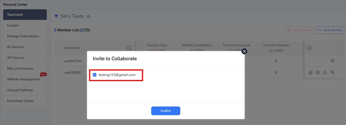 email invitation- foxdata