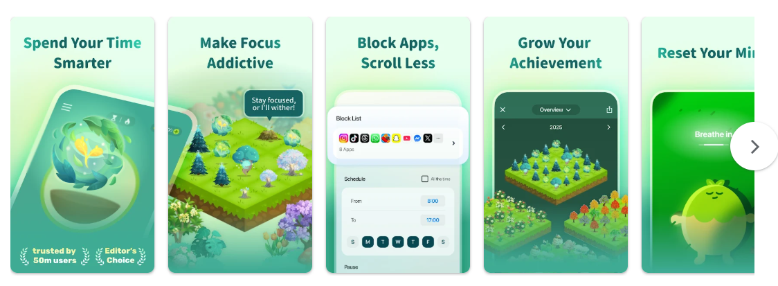 Forestアプリ：アプリのスクリーンショット｜FoxData