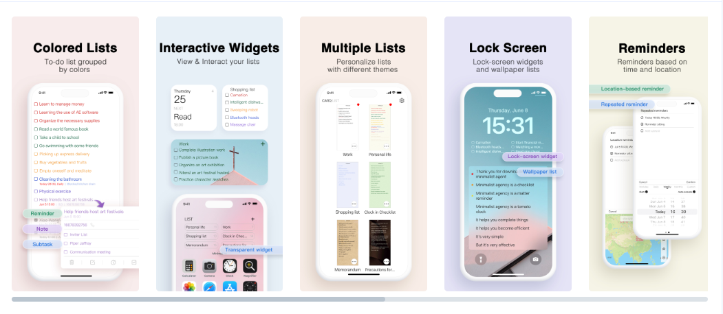 Example of app screenshots for task-manager app&nbsp;| FoxData
