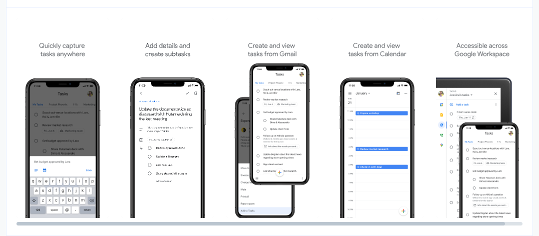 Example of app screenshots for task-manager app Google Task&nbsp;| FoxData
