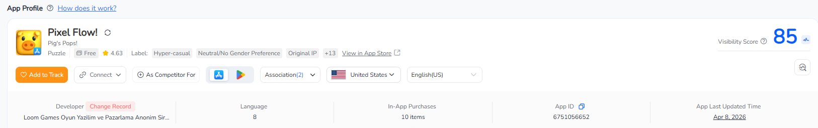 Pixel Flow! App Profile