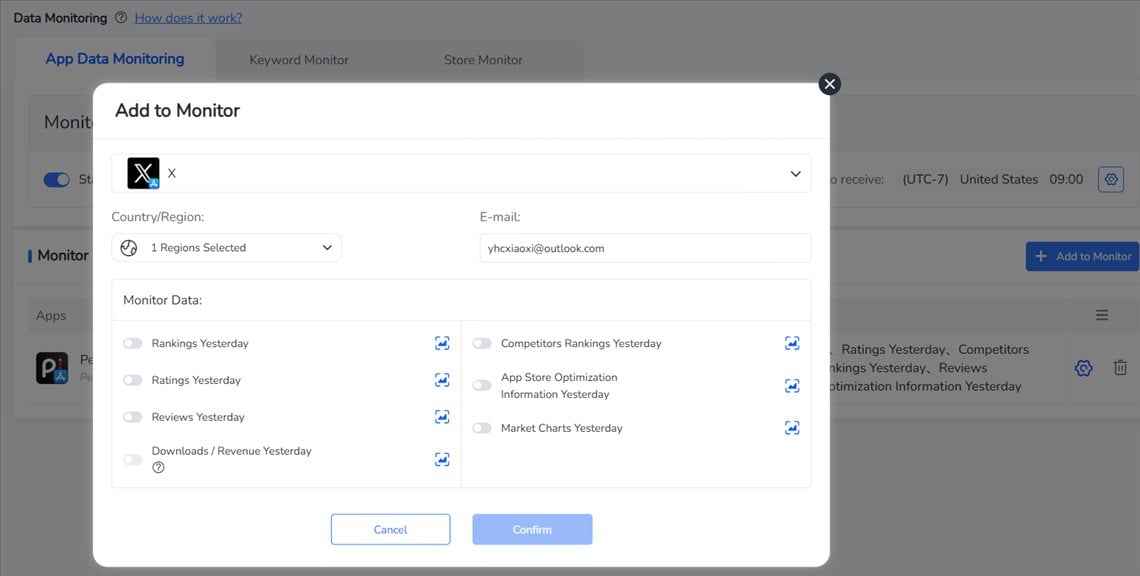 App Data Monitoring