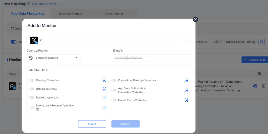 App Data Monitoring