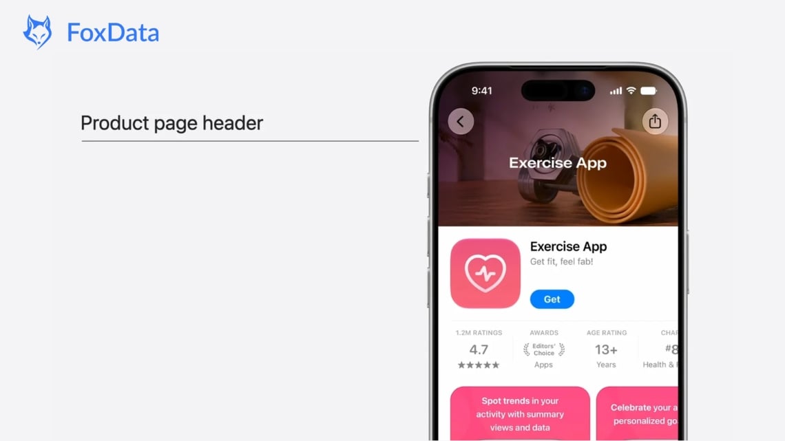 Product page header