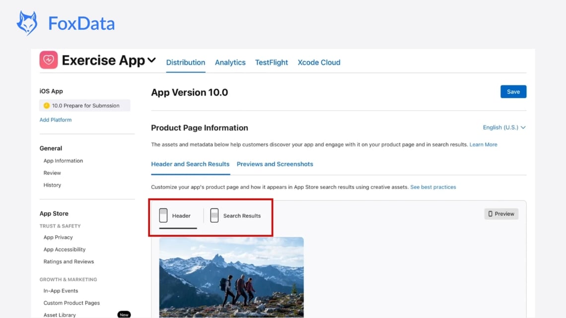 Asset Library App Store Connect