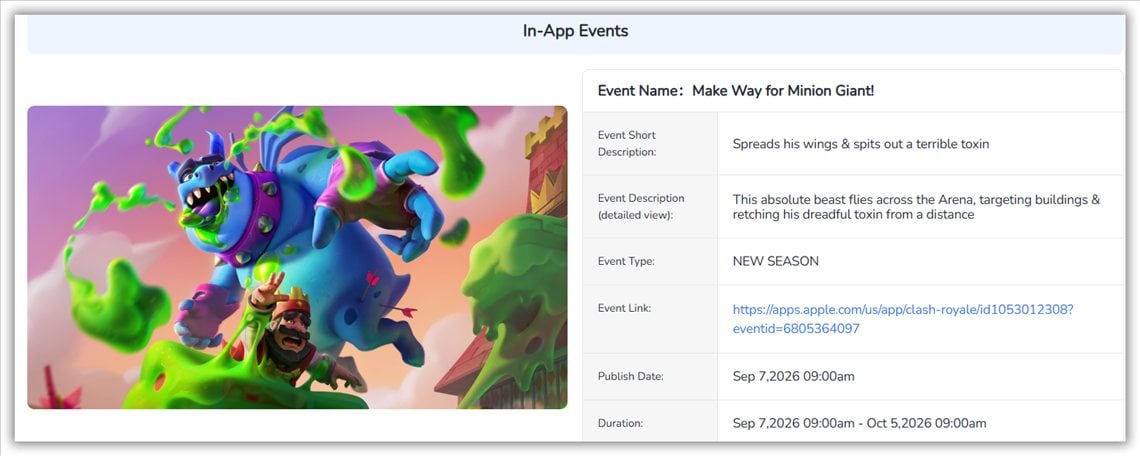 FoxData's In-App Events